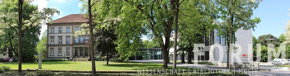 Der Neubau auf dem "FORUM Musik-Wissenschaft-Bibliothek" an der Hornschen Straße wurde zum Sommersemester 2016 bezogen.